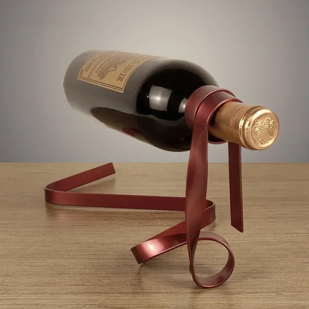 Floating Ribbon Wine Bottle Holder - Aurum Cart